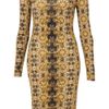 Topshop Baroque Print Midi Bodycon in Brown (black) - Lyst