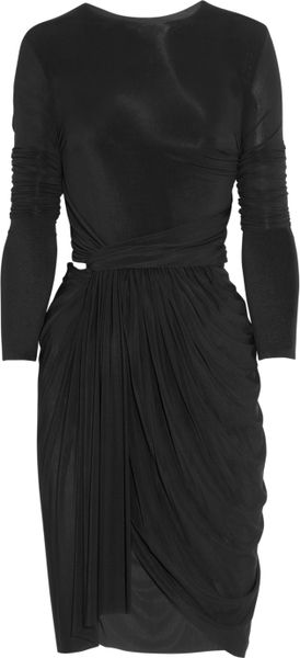 Alexander Wang Cutout Stretch Jersey Dress in Black - Lyst