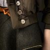 Burberry Prorsum Oversize Lapel Bomber Jacket in Brown (kale) - Lyst
