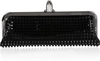 Christian Louboutin Miss Loubi Spiked Patent Leather Clutch - Lyst