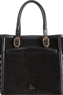Christian Louboutin Farida Suede Leather Tall Shopper Tote - Lyst