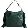 Christian Louboutin Justine Fringed Hobo in Green (red) - Lyst