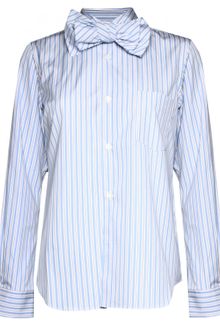 Comme Des Garçons Comme Des Garçons Bow Tie Shirt Striped Blue - Lyst