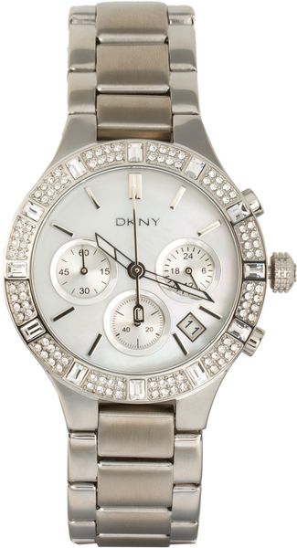 Dkny  Chronograph Watch in Silver - Lyst