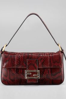Fendi Python Baguette - Lyst