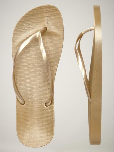 gap gold flip flops