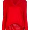 Givenchy V Neck Sweater in Red - Lyst