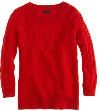 J.Crew Collection Cashmere Cable Sweater - Lyst