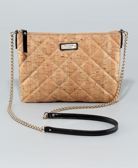 Kate Spade Ginni Cork Crossbody Bag in Brown (natural gold) | Lyst