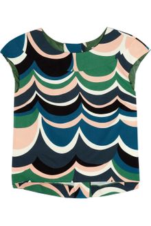 M Missoni Printed Woven Cotton Top - Lyst