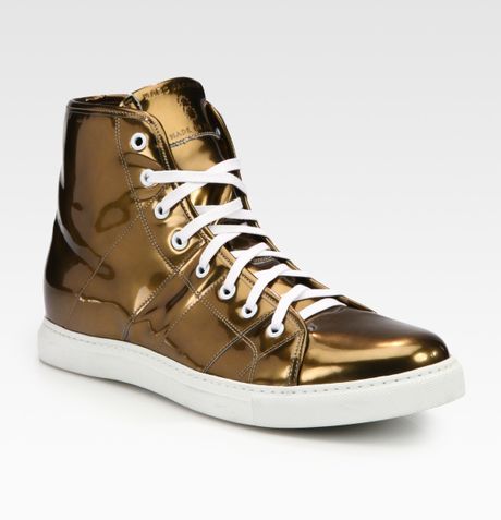 Marc Jacobs High Top Sneaker in Gold for Men (copper) - Lyst