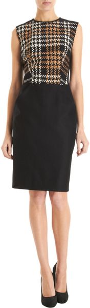 Martin Grant Houndstooth Panel Dress - Lyst