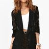 Nasty Gal Ruched Lace Blazer in Black - Lyst
