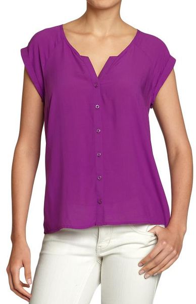 old-navy-portal-purple-splitneck-buttonfront-blouses-product-1-4238199 ...