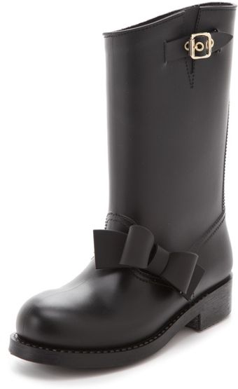 RED Valentino Bow Rain Boots - Lyst