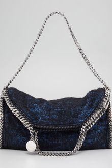 Stella McCartney Tweed Falabella Foldover Bag - Lyst
