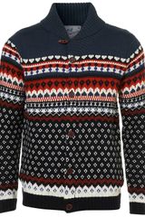 Topman Teal Pattern Cardigan