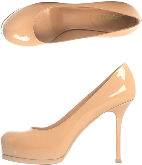 Yves Saint Laurent Tribtoo Pumps in Beige (nude) - Lyst