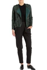3.1 Phillip Lim Ruffled Hem Leather Jacket