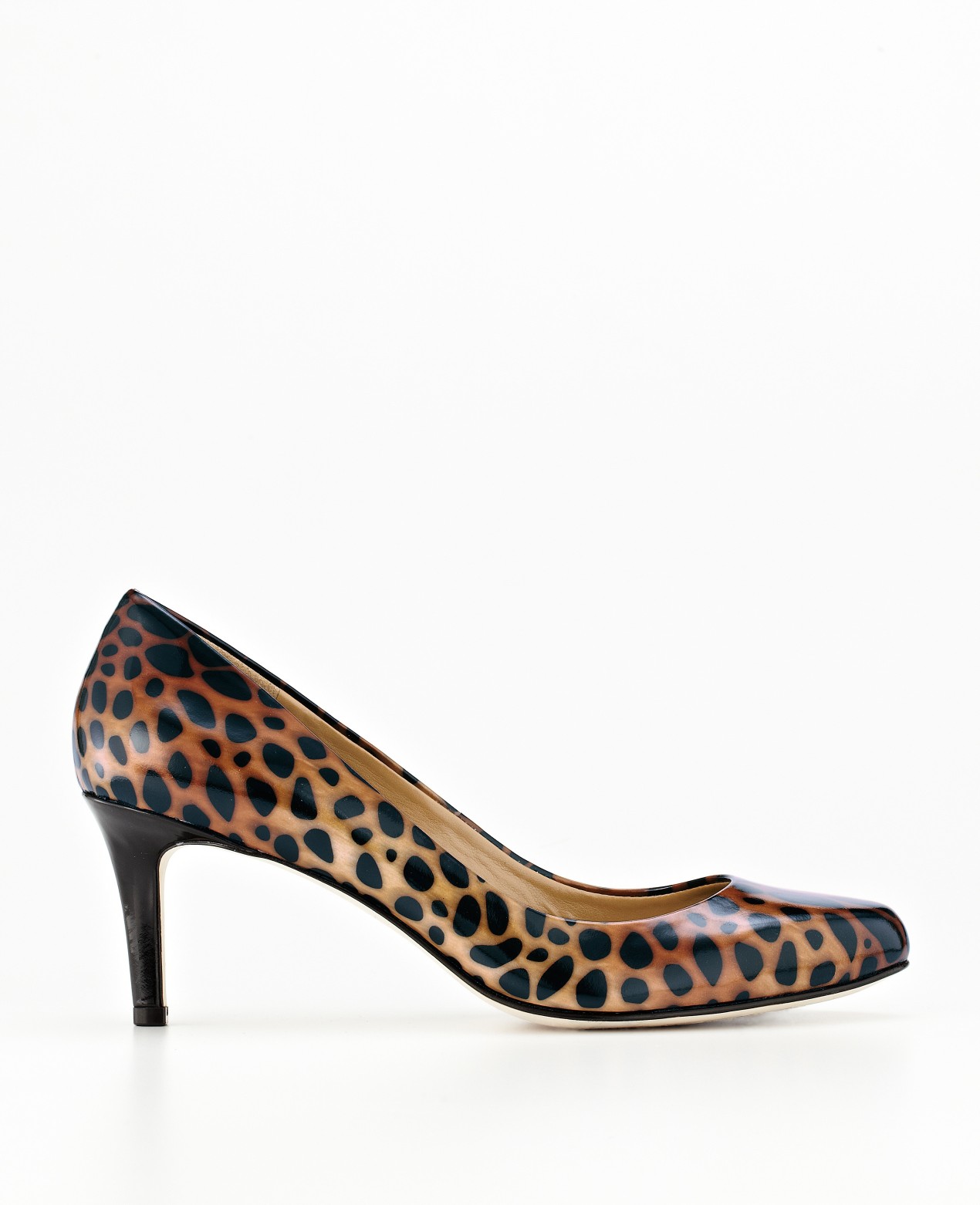 Ann Taylor Perfect Animal Print Patent Leather Kitten Heels in Animal ...