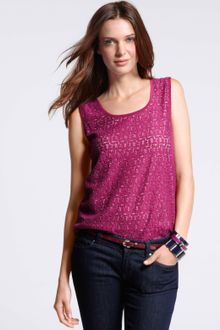 Ann Taylor Lace Front Tank - Lyst
