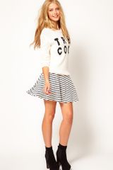 ASOS Collection  Skater Skirt in Stripes