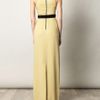 Burberry Prorsum Ruched Keyhole Fulllength Dress in Yellow - Lyst