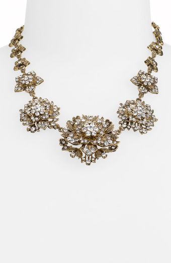 Cara Accessories Floral Statement Collar Necklace - Lyst