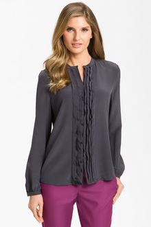 Classiques Entier Novita Ruffle Silk Blouse - Lyst