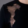 Giambattista Valli Lace Insert Dress in Black - Lyst