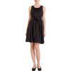 Jil Sander Navy Belted Pleat Dress in Black (navy) - Lyst