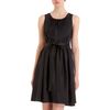 Jil Sander Navy Belted Pleat Dress in Black (navy) - Lyst
