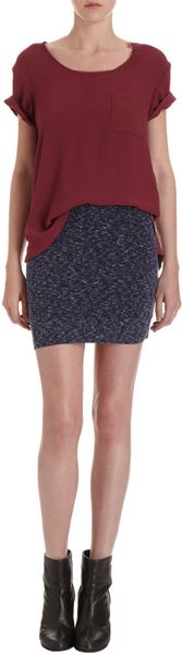 Rag & Bone Short Sleeve Pocket Tee in Purple (wine) - Lyst