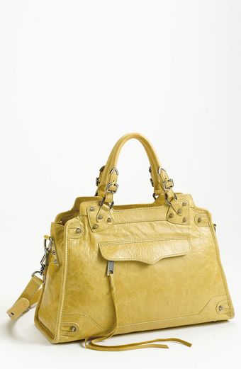 Rebecca Minkoff Desire Studded Satchel - Lyst