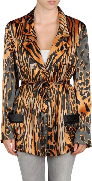 Roberto Cavalli Blazer in Animal (rust) - Lyst