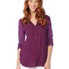 Splendid 34 Sleeve Shirting Top in Purple (boysenberry) - Lyst