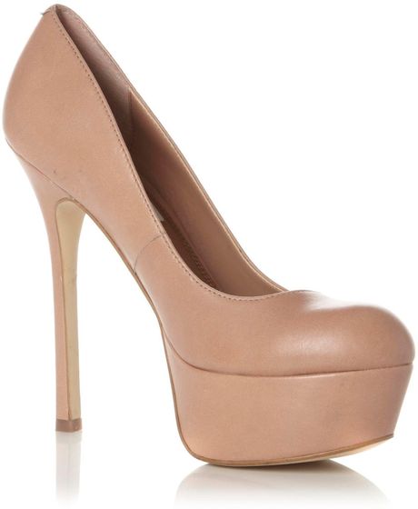 Steve Madden Allyyl Sm Platform Court Stiletto Shoes in Beige (nude