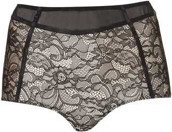 Topshop Lace High Waisted Knickers - Lyst