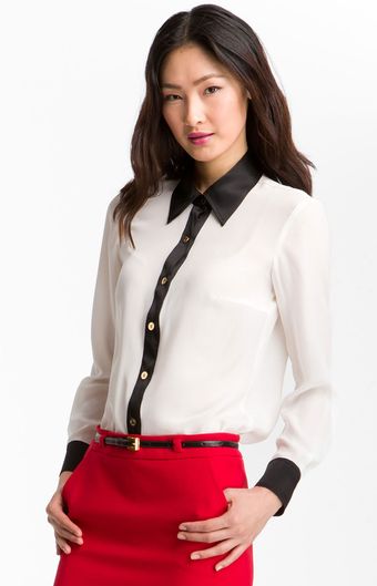 Trina Turk Carrlyne 2 Contrast Trim Shirt - Lyst