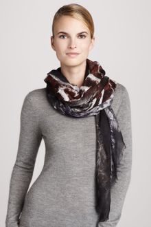 Alexander McQueen Dandelions Circle Skull Scarf - Lyst