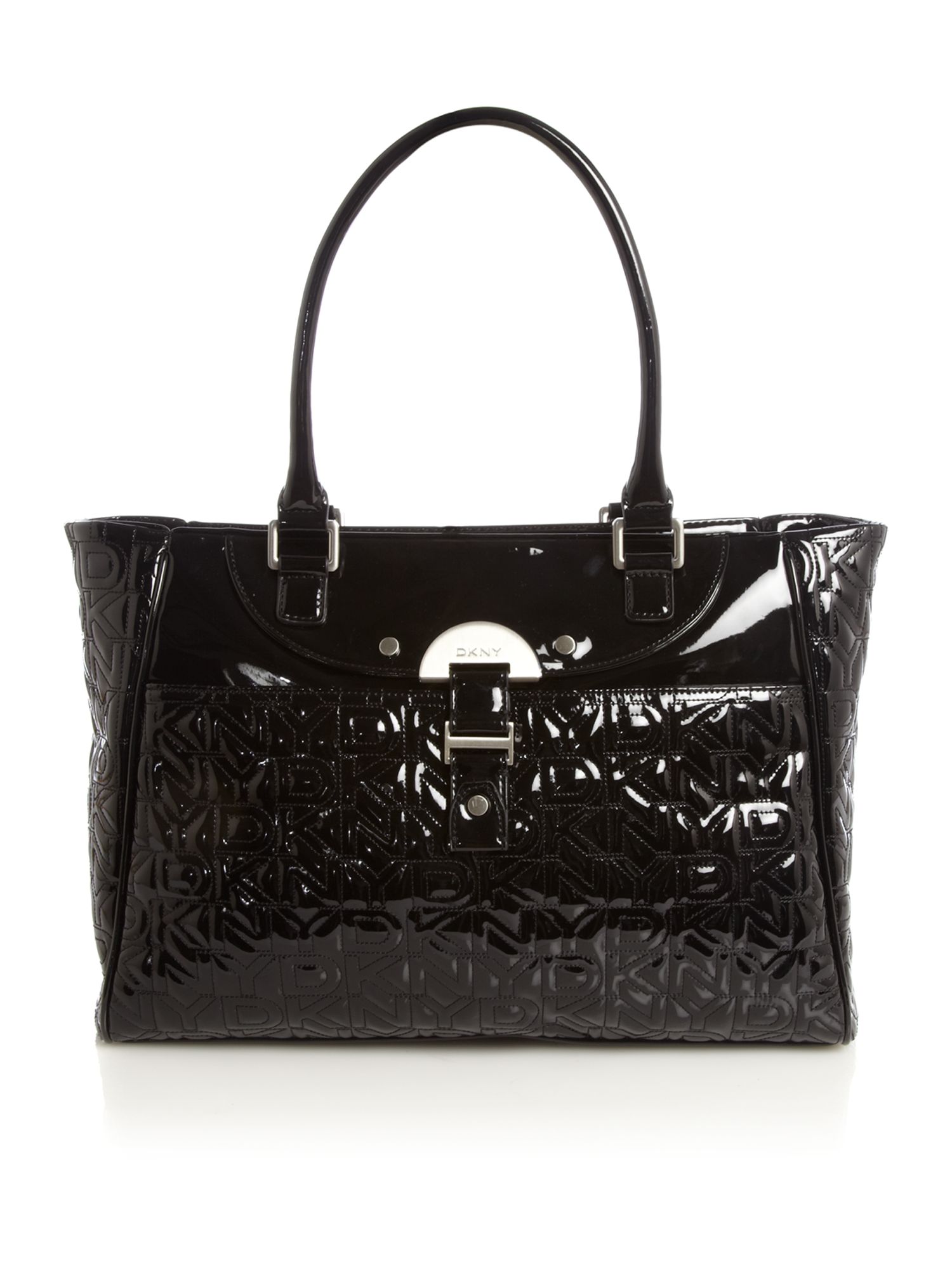 Dkny Quilted Logo Tote in Black Lyst