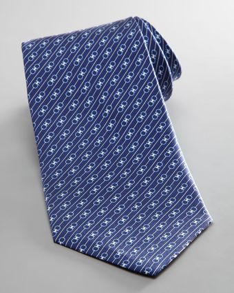 Ferragamo Diagonal Double Gancini Tie - Lyst