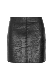Alexander Wang Croceffect Leather Mini Skirt - Lyst