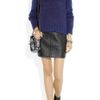 Alexander Wang Croceffect Leather Mini Skirt in Black - Lyst