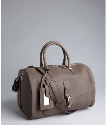 Balenciaga Granite Grey Leather Barrel Satchel - Lyst