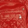 Balmain Quilted Panel Leather Skinny Pants in Red - Lyst