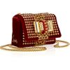 Christian Louboutin Sweet Charity Spiked Velvet and Calf Hair Shoulder Bag in Multicolor (red) - Lyst