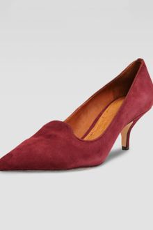 Elizabeth And James Clark Pointedtoe Suede Smokingslipper Pump Bordeaux - Lyst