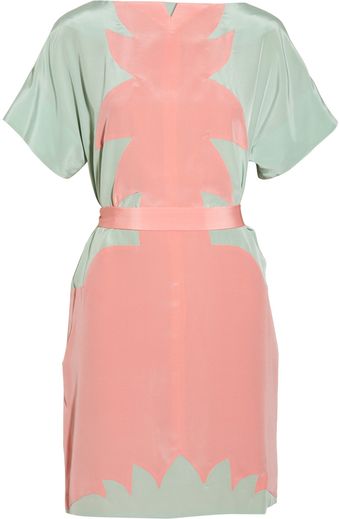 Jill Stuart Adrian Paneled Silk Dress - Lyst
