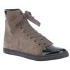 Lanvin Contrast Panel Hitop in Brown - Lyst